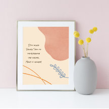 Peaceful Boho Shapes Poster