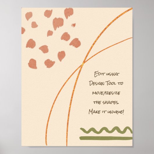 Peaceful Boho Shapes Poster (Voorkant)