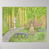 Peaceful Buddha Garden art print (Voorkant)