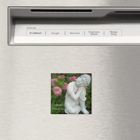 Peaceful Buddha Garden Magnet – Be Peace Zen Decor (Insitu (Vaatwasser))