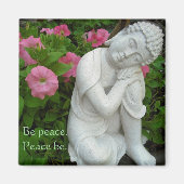 Peaceful Buddha Garden Magnet – Be Peace Zen Decor (Voorkant)