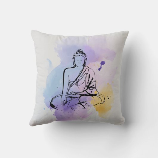 Peaceful Buddha Meditation Pillow Kussen (Achterkant)