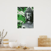 Peaceful Buddha Meditation Poster – Close-Up Zen (Keuken)
