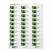 Peaceful Buddha Statue in a Leafy Green Forest Etiket (Full Sheet)