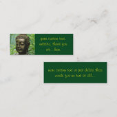 Peaceful Buddha Statue in a Leafy Green Forest Mini Visitekaartje (Voorkant / Achterkant)