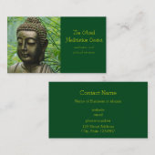 Peaceful Buddha Statue in a Leafy Green Forest Visitekaartje (Voorkant / Achterkant)