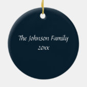 Peaceful Cabin in Winter Forest Keramisch Ornament (Achterkant)