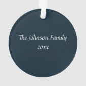 Peaceful Cabin in Winter Forest Ornament (achterkant)