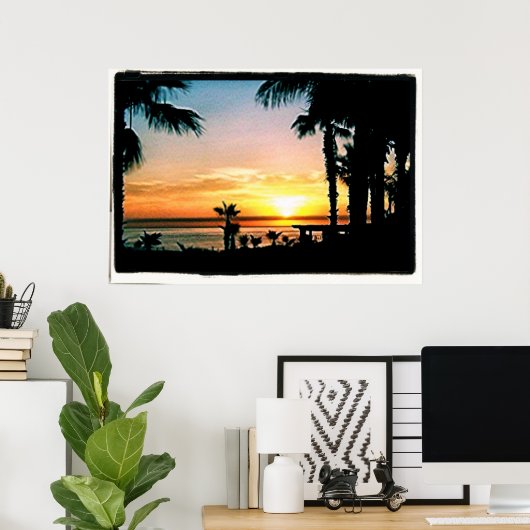 Peaceful Cabo Sunset Poster (Thuiskantoor)