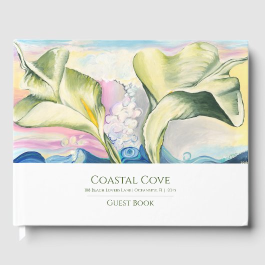 Peaceful Calla Lily Ocean Vacation Home Guest Book Gastenboek (Voorkant)