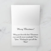 Peaceful Calm Pretty Merry Christmas Wish Greeting Feestdagen Kaart (Binnen)