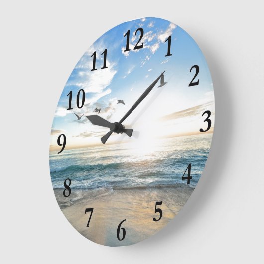 Peaceful Caribbean Tropical Beach & Birds Grote Klok (Hoek)