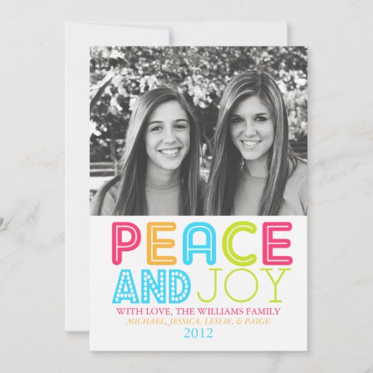 Peaceful Chevron Card Feestdagenkaart (Voorkant)