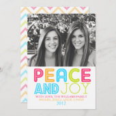 Peaceful Chevron Card Feestdagenkaart (Voorkant / Achterkant)