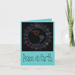 Peaceful Children about World Note Card: Feestdagen Kaart