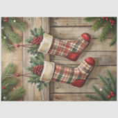 Peaceful Christmas bells decoupage paper red green Tissuepapier (Voorkant)