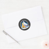 Peaceful Christmas White Dove Art 🎄 Ronde Sticker (Envelop)