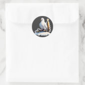 Peaceful Christmas White Dove Art 🎄 Ronde Sticker (Tas)