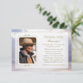 Peaceful Clouds Gold Photo Sympathie Hartelijk dan Bedankkaart (Staand voorkant)