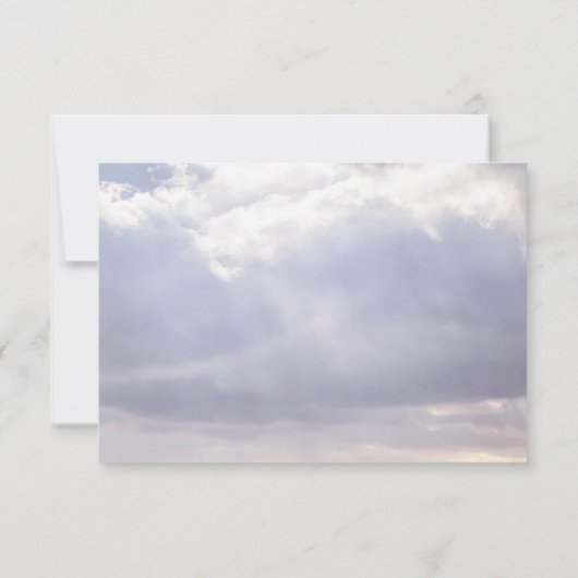 Peaceful Clouds Gold Photo Sympathie Hartelijk dan Bedankkaart (Achterkant)