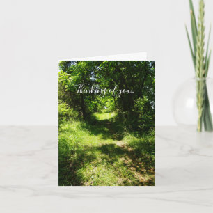 Peaceful country Pathway denking of you card Kaart