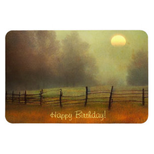 Peaceful country scene Birthday Magneet