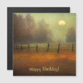 Peaceful Country Scene Magnetic Birthday Kaart (Voorkant / Achterkant)