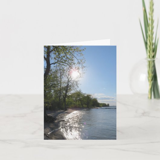 Peaceful Cove on the Lake, Blank Note Card Kaart (Voorkant)