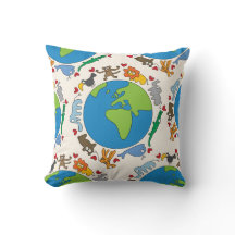 Peaceful Cute Cartoon Animals over de hele wereld
