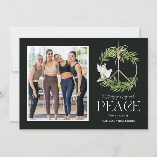 Peaceful Dove Business Vakantie Fotokaart Feestdagenkaart (Voorkant)