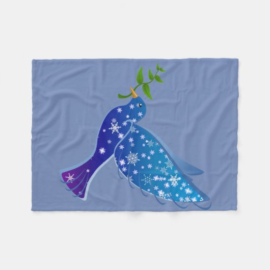 Peaceful Dove Fleece Deken (Voorkant (Horizontaal))