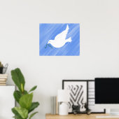 Peaceful Dove Illustration Poster (Thuiskantoor)