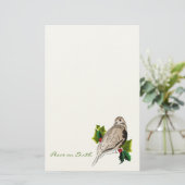 Peaceful Dove met heilige en ijzige kerst Briefpapier (Staand voorkant)