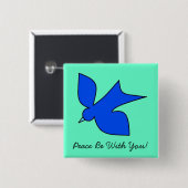 Peaceful Dove Vierkante Button 5,1 Cm (Voorkant /achterkant)