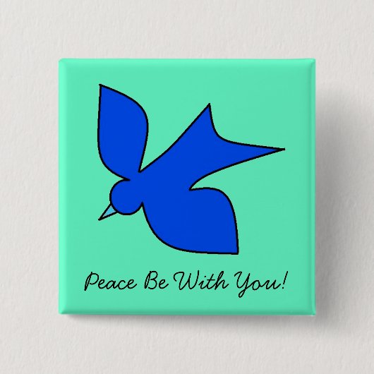 Peaceful Dove Vierkante Button 5,1 Cm (Voorkant)