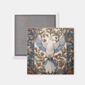 Peaceful Dove William Morris geïnspireerd Bloemen Magneet (Voorkant / Achterkant)