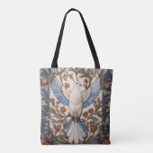 Peaceful Dove William Morris geïnspireerd Bloemen Tote Bag (Achterkant)