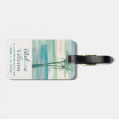 Peaceful Dusk Tropical Bagagelabel (Achterkant horizontaal)