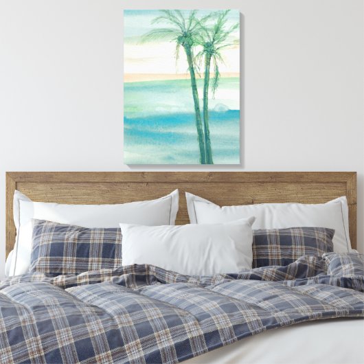 Peaceful Dusk Tropical Canvas Afdruk (Insitu (Slaapkamer))