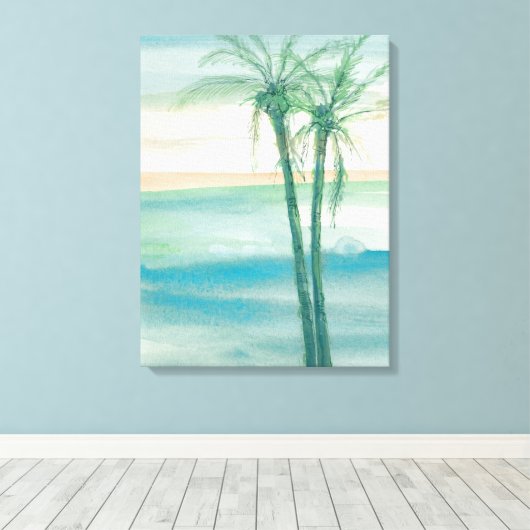 Peaceful Dusk Tropical Canvas Afdruk (Insitu (Houten vloer))
