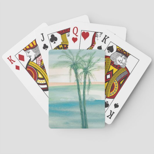 Peaceful Dusk Tropical Pokerkaarten (Achterkant)