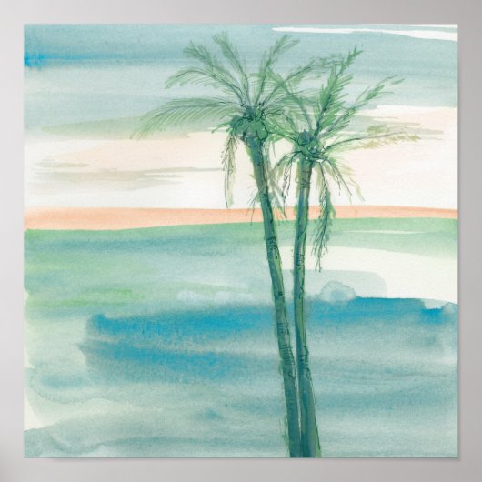 Peaceful Dusk Tropical Poster (Voorkant)