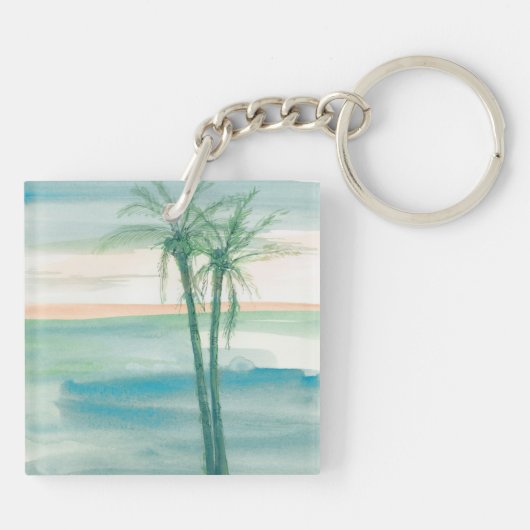 Peaceful Dusk Tropical Sleutelhanger (Achterkant)