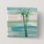 Peaceful Dusk Tropical Vierkante Button 5,1 Cm (Voorkant)
