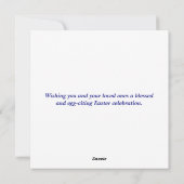 Peaceful Easter Spring Meadow Bunny & Egg Basket Feestdagenkaart (Achterkant)