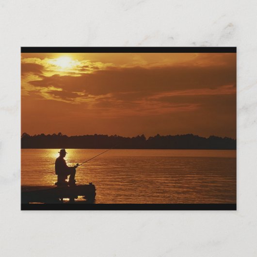 Peaceful Evening Angler Briefkaart (Voorkant)