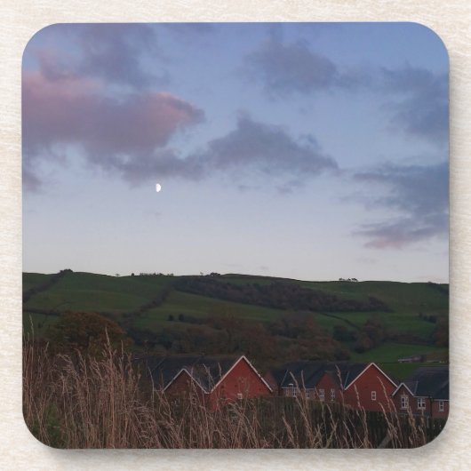 Peaceful Evening in Newtown Bier Onderzetter (Voorkant)