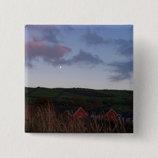 Peaceful Evening in Newtown Vierkante Button 5,1 Cm (Voorkant)