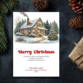 Peaceful festive home calm winter scene greeting feestdagenkaart