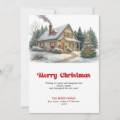 Peaceful festive home calm winter scene greeting feestdagenkaart (Voorkant)